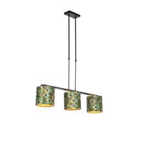Függő lámpa velúr árnyalatú pávával, arany 20cm - Combi 3 Deluxe