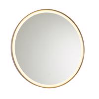 Fürdőszoba tükör rózsaszín arany 70 cm LED-del, érintőképernyős dimmerrel - Miral