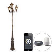 Intelligens kültéri lámpa arany 3 fényes WiFi ST64-vel - New Haven
