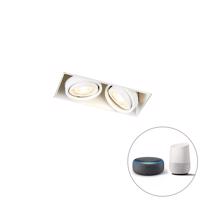 Intelligens süllyesztett folt nélküli fehér, 2 WiFi GU10 - Oneon 2-vel