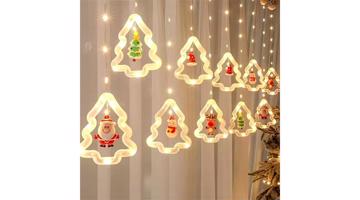 Karácsonyi figurás 110 LED 3 métes melegfehér fényfüzér dekoráció - Adapteres