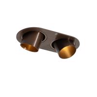 Kerek beépíthető spotlámpa sötét bronz GU10 35 mm dönthető 2 fényű - Installa