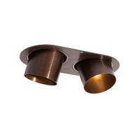 Kerek beépíthető spotlámpa sötét bronz GU10 70 mm dönthető 2 fényű - Installa
