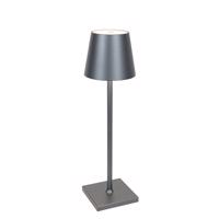 Kerti asztali lámpa szürke, LED-vel, érintős dimmerrel, újratölthető - Janet