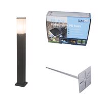Kültéri lámpa antracit 80 cm IP44 - Malios földbe szúrható karóval és kábelátvezetővel