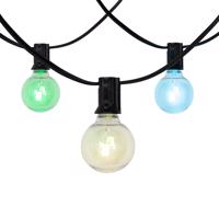 Kültéri lámpafüzér 10m LED-del 10-lámpás RGBW napelemes - Russell