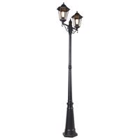 Kültéri lámpás fekete 220 cm 2-fényes IP44 - Havanna