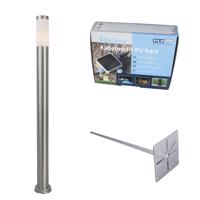 Kültéri lámpatartó acél 110 cm IP44 - Rox földelő tüskével és kábelhüvellyel