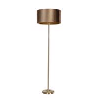 Lábazatos lámpa sárgaréz lábbal és bársony ernyővel bronz színben 50 cm - Simplo