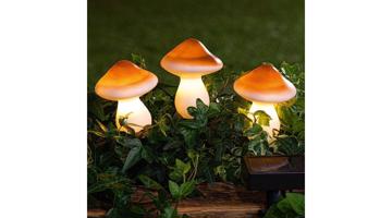 LED Szolár Dekor Gomba Lámpa – IP44 vízálló, napelemes kültéri világ DS006