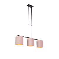 Lógó lámpa velúr árnyalatú rózsaszínrel, arany 20cm - Combi 3 Deluxe