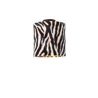 Mennyezeti lámpa matt fekete bársony árnyalatú zebra kialakítással 25 cm - Combi