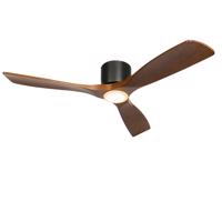 Mennyezeti ventilátor fekete fával, LED-vel és távirányítóval - Jerri