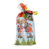 Minőségi Lányos Mikulás csomag fém dísztáblával (Milka,kinder,haribo)