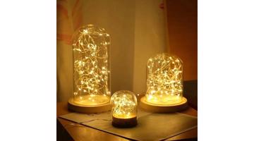 Modee Karácsonyi 100 LED melegfehér 5 méter Réz Füzér Elemes C1011