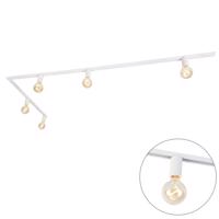 Modern 1 fázisú sínrendszer 5 lámpás E27-es lámpatest fehér - Jeana