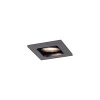 Modern beépíthető spotlámpa, sötétmetál, GU10, 50 mm, kerek, dönthető - Qure