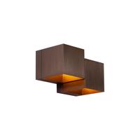 Modern fali lámpa sötét bronz 2-lámpás - Transfer Double