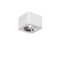 Modern fehér, négyzet alakú, felületre szerelhető spotlámpa GU10 111mm - Boxer