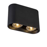 Modern fekete, felületre szerelt spotlámpa 2 izzós GU10 50mm - Ronda