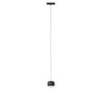 Modern fekete függőlámpa 1 fázisú sínrendszerhez, LED-del - Magnetic Lance