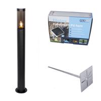 Modern fekete kültéri oszloplámpa 80 cm IP44 - Rox
