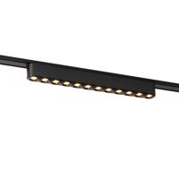 Modern fekete mennyezeti lámpa sínrendszerhez, 1 fázisú, 12W, 3000K - Magnetic Puntua