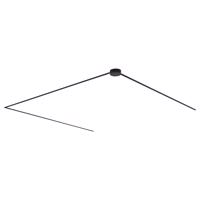 Modern fekete sínrendszer 1 fázisú, 600 cm, kerek tápegységgel - Magnetic