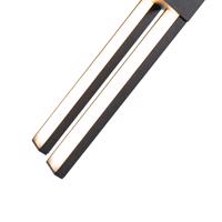 Modern kültéri fali lámpa fekete, beépített LED-del, 2 lámpás, IP54 - Jamal
