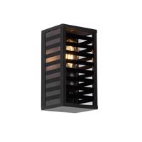 Modern kültéri fali lámpa fekete füstüveggel 26 cm IP44 - Reims