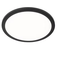 Modern mennyezeti lámpa fekete 40 cm, beépített LED-del, 3 fokozatú dimmerrel, IP44 - Steve