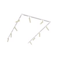Modern sínrendszer 10 beépített spotlámpával, bézs és fehér, 1 fázisú - Slimline Uzzy