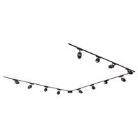 Modern sínrendszer 12 fekete spotlámpával, 1 fázisú - Magnetic Eggy