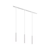 Modern sínrendszer 3 fehér függőlámpa foglalattal, 1 fázisú - Slimline Keno