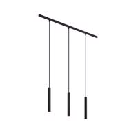 Modern sínrendszer 3 fekete függőlámpa foglalattal, 1 fázisú - Slimline Keno