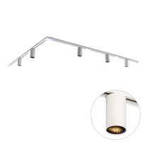 Modern sínrendszer 5 fehér spotlámpával, 1 fázisú GU10 50 mm - Iconic Ruby