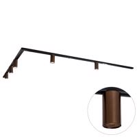 Modern sínrendszer 5 sötét bronz spotlámpával, 1 fázisú GU10 35 mm - Iconic Ruby