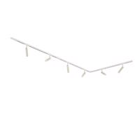 Modern sínrendszer 6 beépített spotlámpával, bézs és fehér, 1 fázisú - Slimline Uzzy