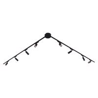 Modern sínrendszer 8 fekete spotlámpával, 1 fázisú - Magnetic Samson