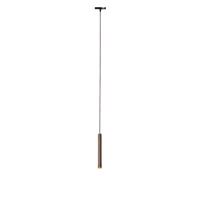 Modern, sötét bronz függőlámpa 1 fázisú sínrendszerhez - Slimline Keno