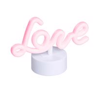 Neon asztali lámpa piros Love LED-del - Liebe