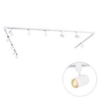 Okos 1 fázisú sínrendszer 10 fehér reflektorral, WiFi-vel, GU10 foglalattal - Iconic Jeana