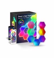 Okos Hexagon színes (RGB) fali lámpa - 6 db
