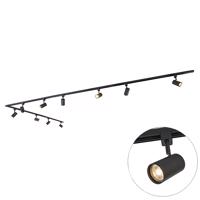 Okos sínrendszer fekete, 1 fázisú, 10 fényforrással, WiFi-vel, GU10 foglalattal - Iconic Jeana