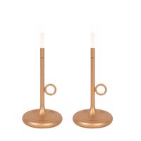 Set van 2 buiten tafellampen goud met dimmer oplaadbaar - Sjarel