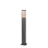 Smart buitenlamp paal donkergrijs met smoke 80 cm incl. Wifi P45 - Malios