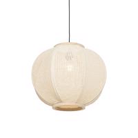 Smart hanglamp naturel stof 48 cm incl. Wifi G95 - Rob