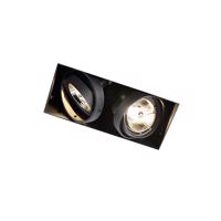 Smart Inbouwspot zwart trimless 2-lichts incl. 2 Wifi GU10 70mm- Oneon