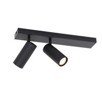 Smart plafondspot zwart 2-lichts verstelbaar incl. 2 Wifi GU10 50mm - Renna