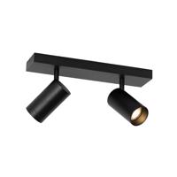 Smart plafondspot zwart verstelbaar 2-lichts incl. 2 Wifi GU10 50mm - Jeana Luxe
